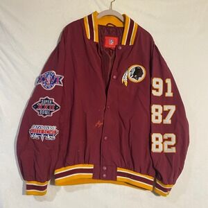Vintage NFL Washington Redskins Super Bowl Champions Bomber Jacket Mens Large